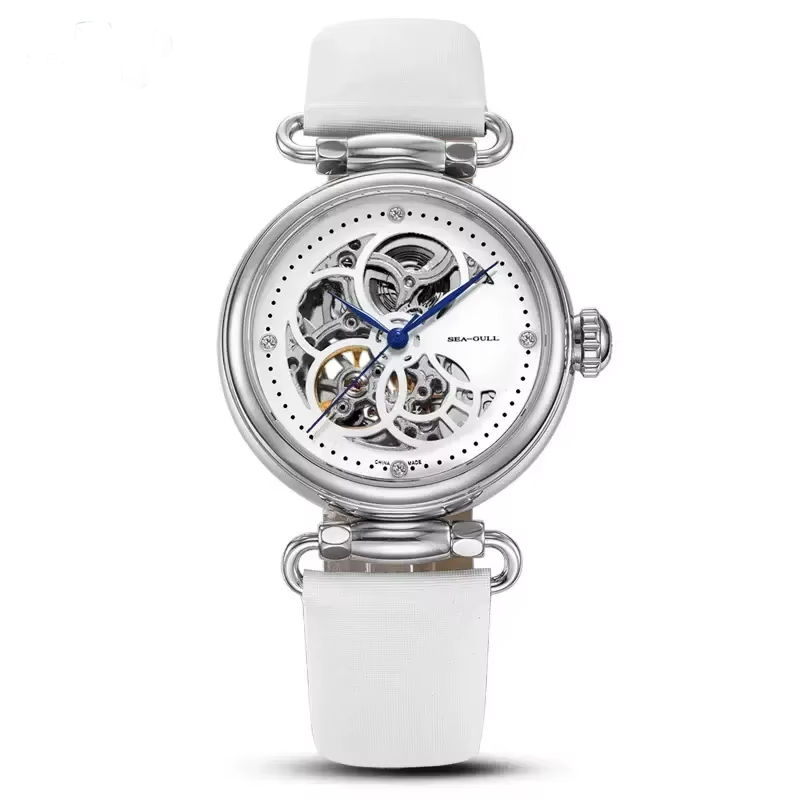 Seagull 6002L Women’s Skeleton Automatic Watch & Necklace Set – Sapphire Luxury Smash Price Shop Women's Watch