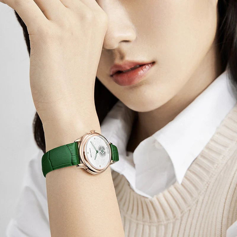 Seagull 6150L Ladies Automatic Skeleton Watch – Diamond Clover Smash Price Shop Women's Watch