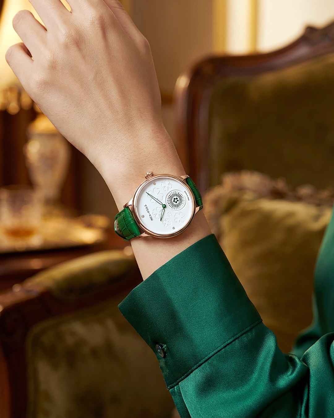 Seagull 6150L Ladies Automatic Skeleton Watch – Diamond Clover Smash Price Shop Women's Watch