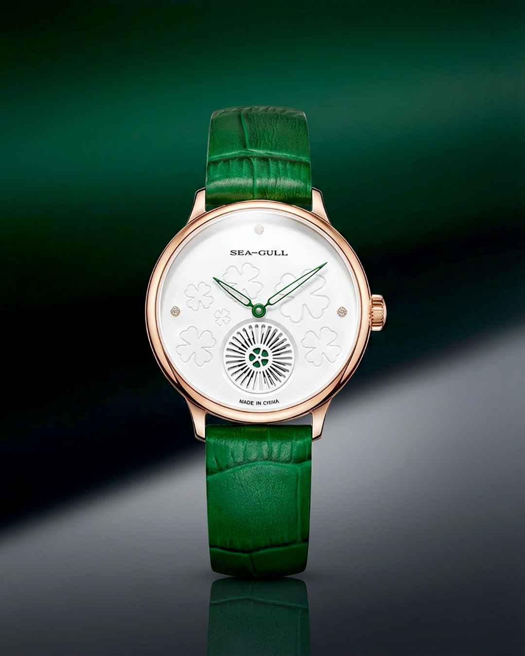 Seagull 6150L Ladies Automatic Skeleton Watch – Diamond Clover Smash Price Shop Women's Watch