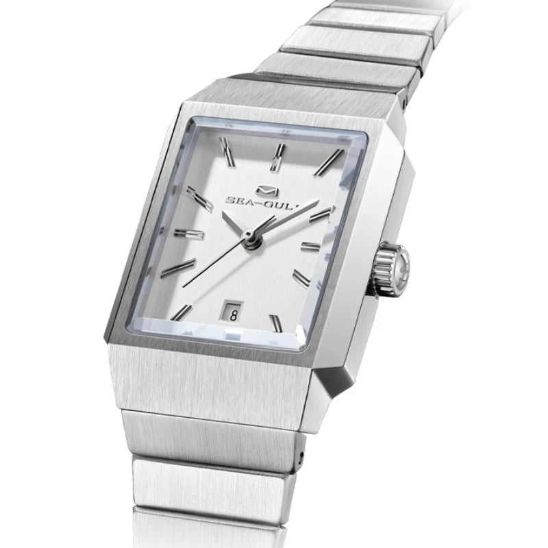 Seagull 6169L Women’s Automatic Square Watch – Sapphire Stainless Steel Smash Price Shop Women's Watch