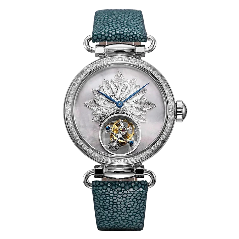 Seagull 8100L Women’s Tourbillon Watch – Filigree Heritage Sapphire