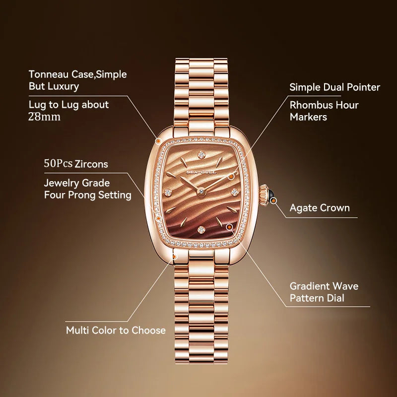 Seagull E1081L Women’s Quartz Watch – Stainless Steel Sapphire Luxury Smash Price Shop