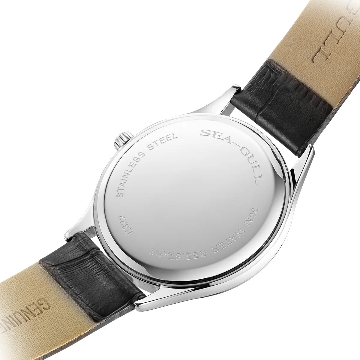 Seagull Quartz Couple Watch Leather Band