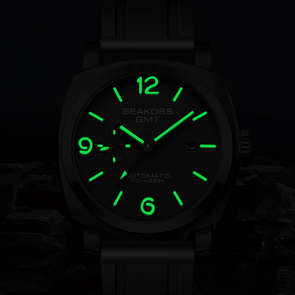SEAKOSS GMT Super Luminous Dive Watch – 10ATM, 2557 Auto