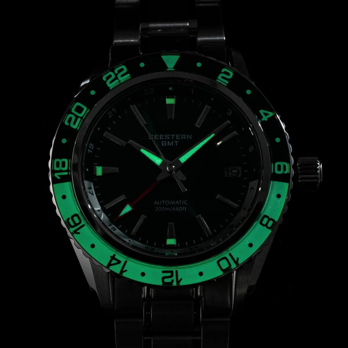 SEESTERN S456 GMT Diver Watch – NH34 Automatic 20BAR Smash Price Shop Men's Watch