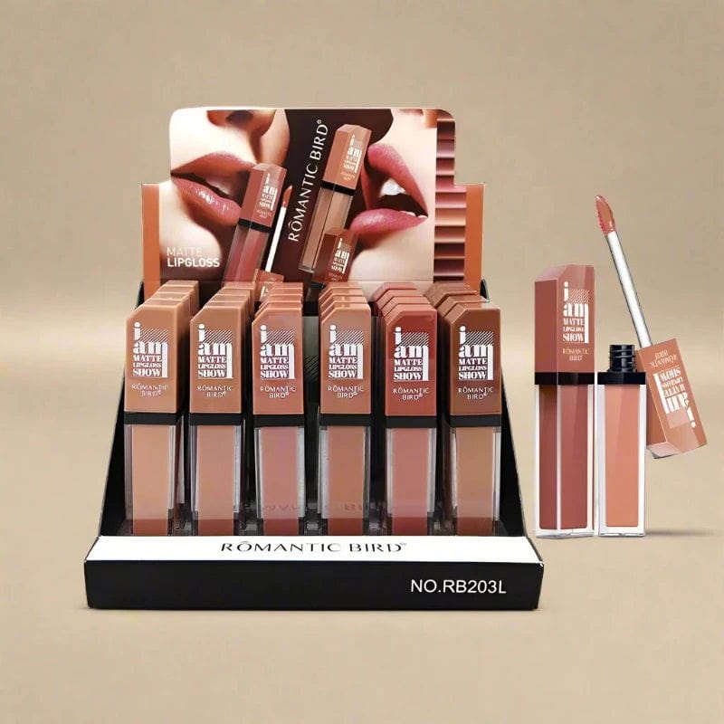 SPS - 24Pcs Nude Liquid Lipstick