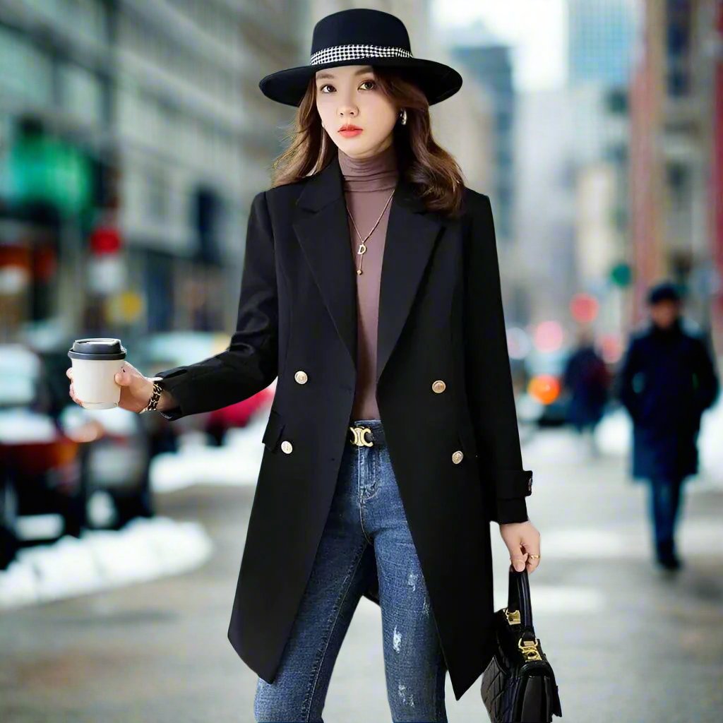 SPS - Elegant Double-Breasted Trench Coat