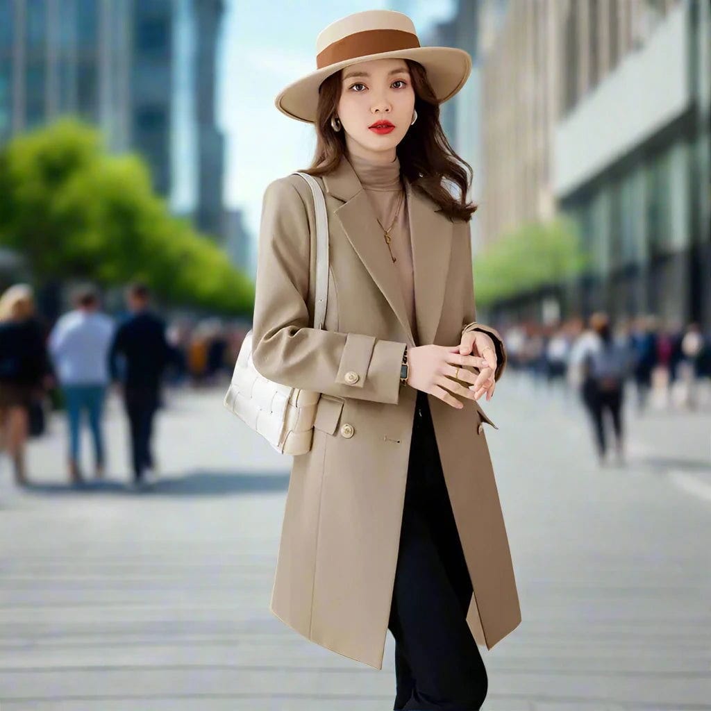 SPS - Elegant Double-Breasted Trench Coat