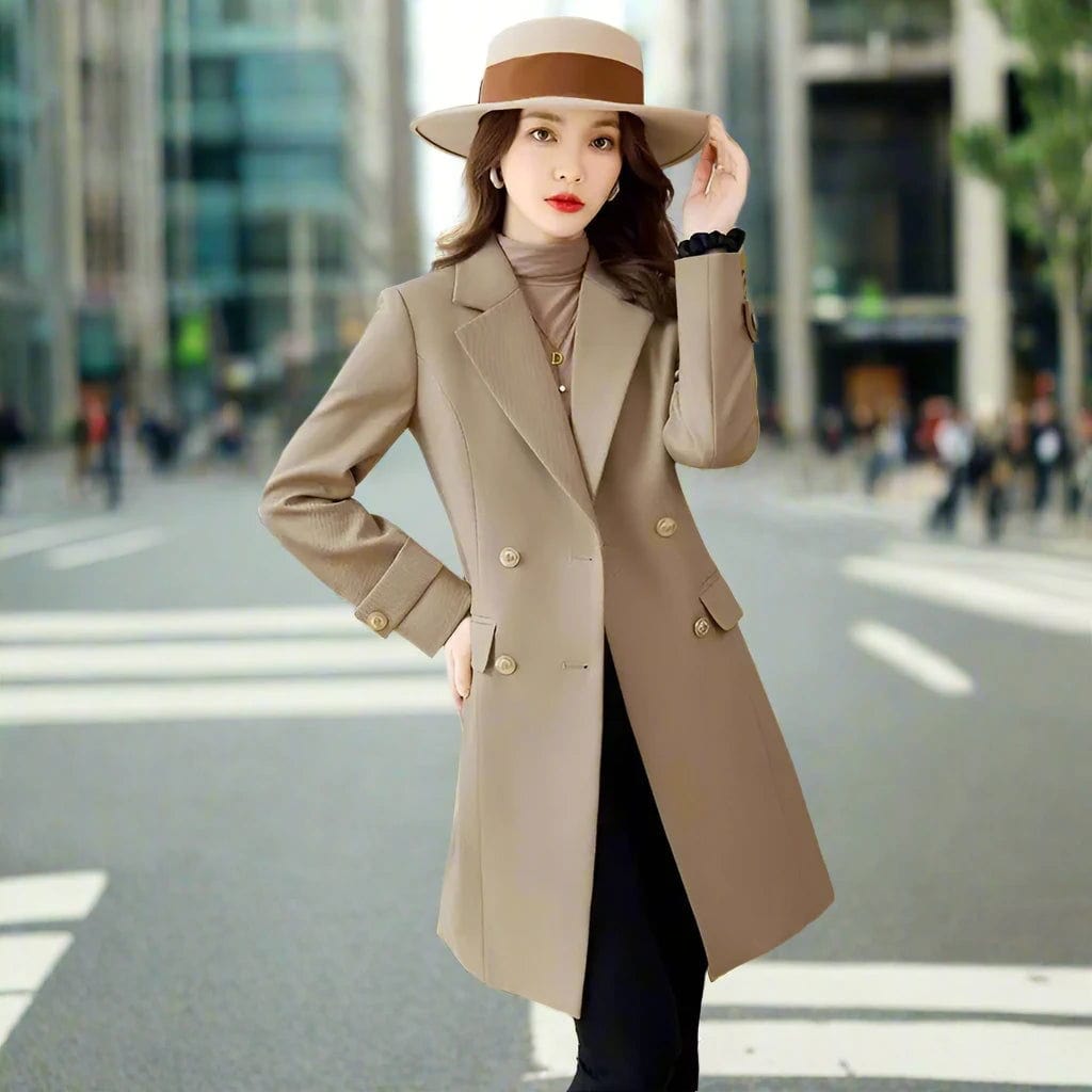 SPS - Elegant Double-Breasted Trench Coat