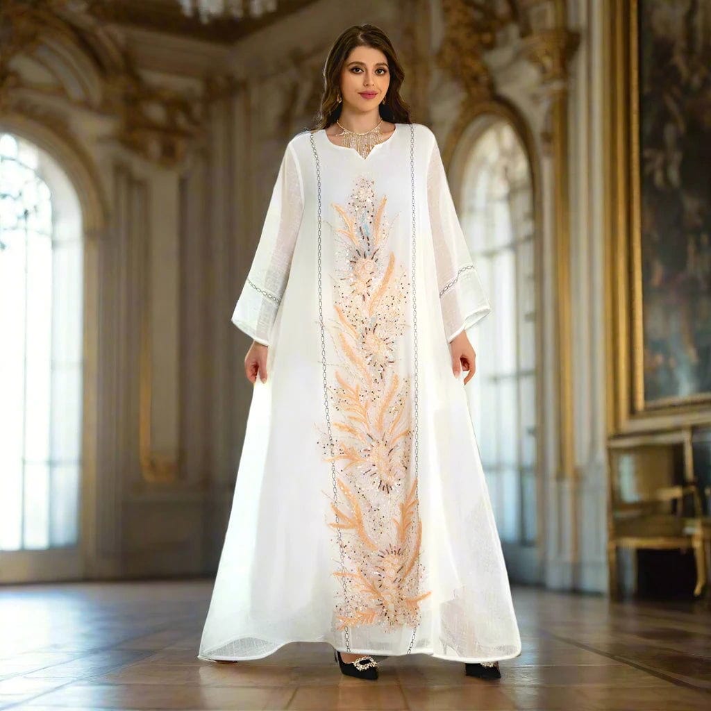 SPS - Elegant Sequined Embroidered Abaya.