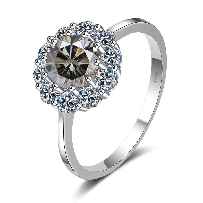 SPS - Flower Moissanite Engagement Ring