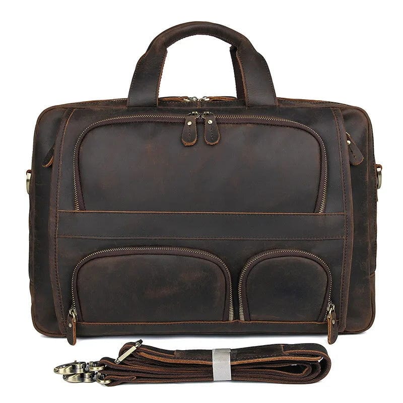 SPS - Genuine Leather Laptop Briefcase