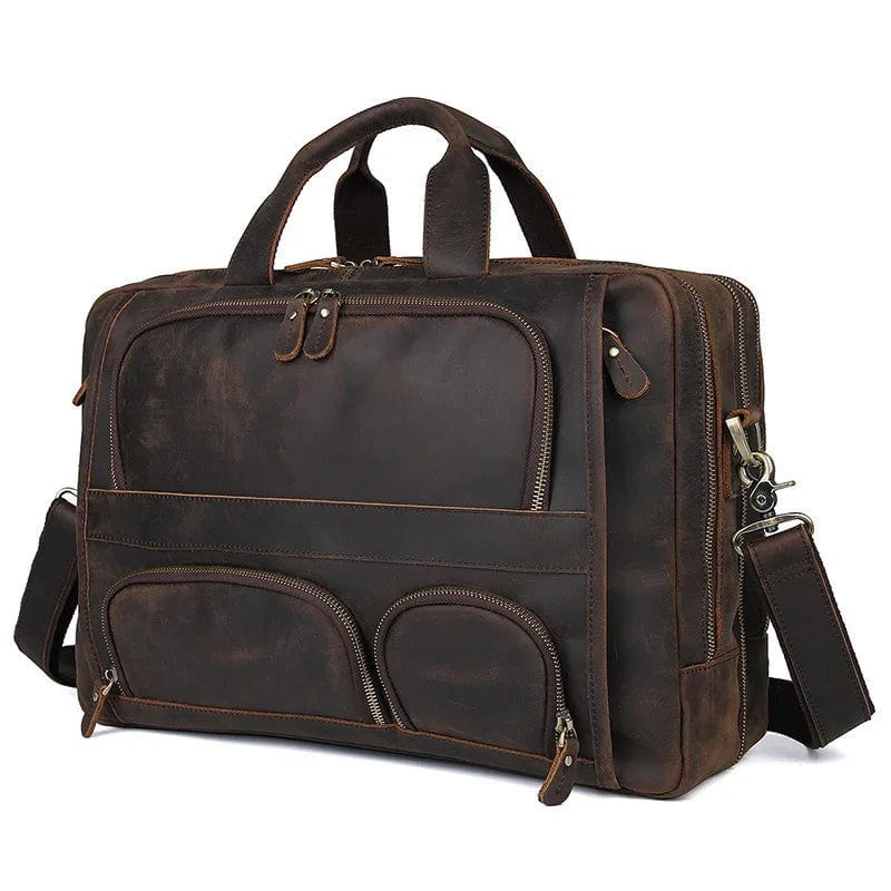 SPS - Genuine Leather Laptop Briefcase