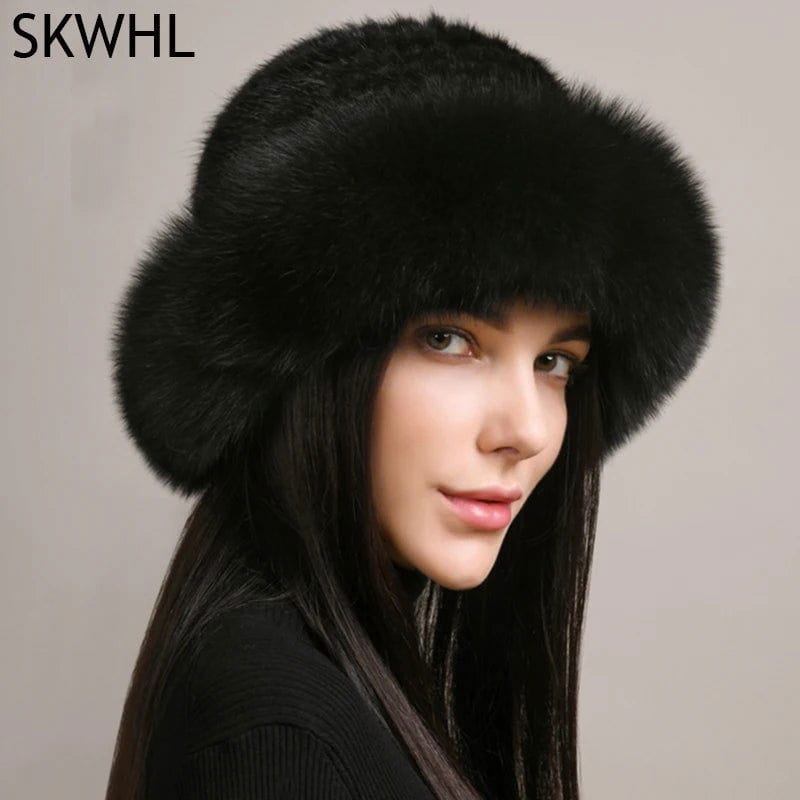 SPS - Genuine Mink Fur Knit Hat