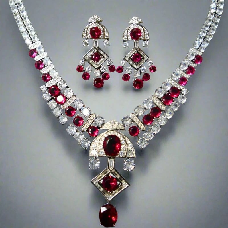 SPS - Luxury Red Necklaces, Earrings