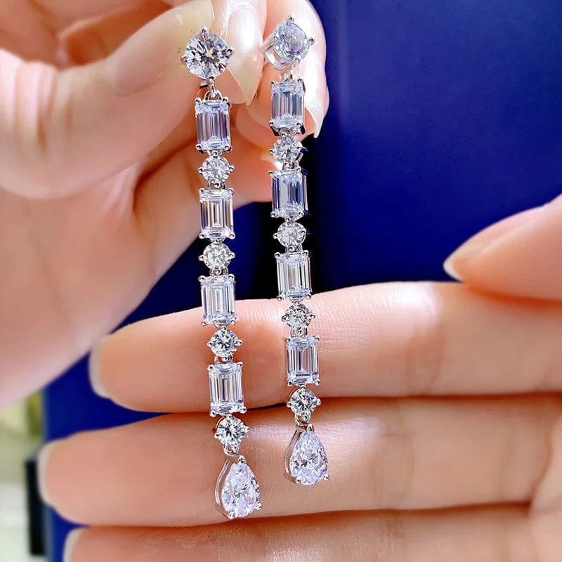 SPS - Moissanite Tassel Earrings