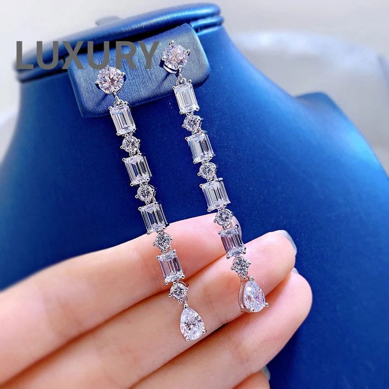 SPS - Moissanite Tassel Earrings