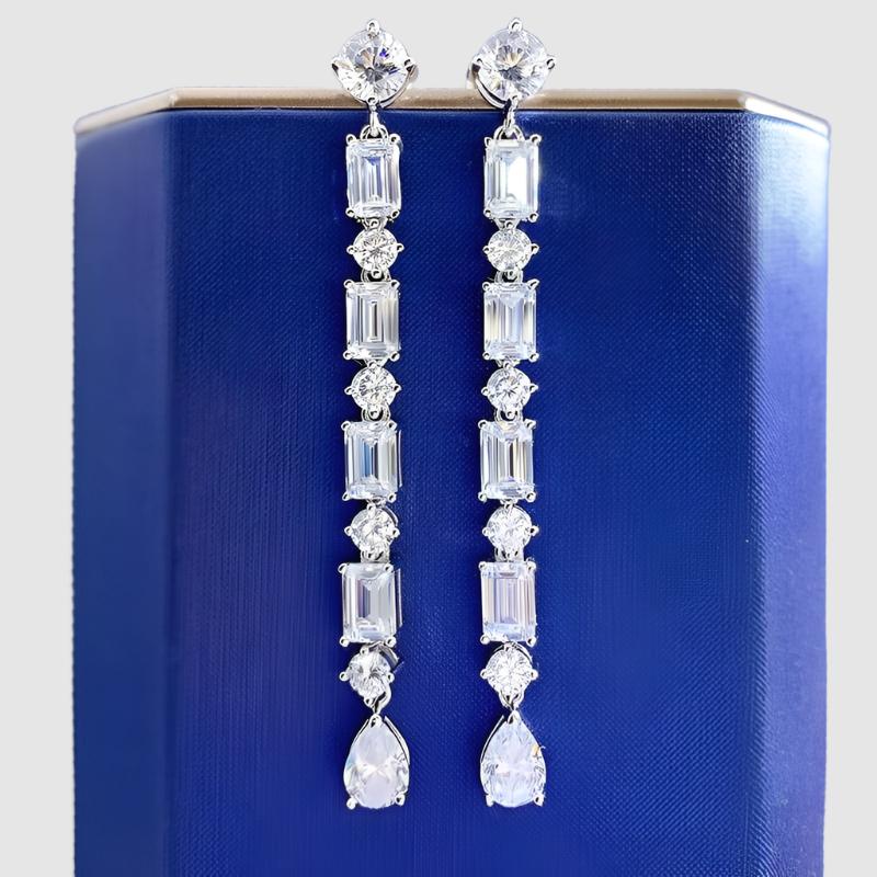 SPS - Moissanite Tassel Earrings