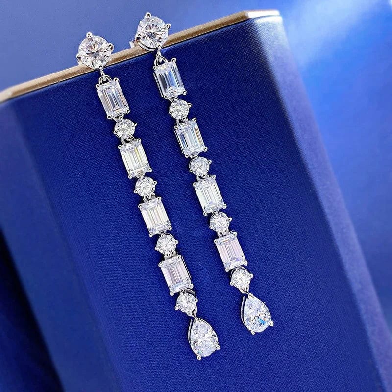 SPS - Moissanite Tassel Earrings