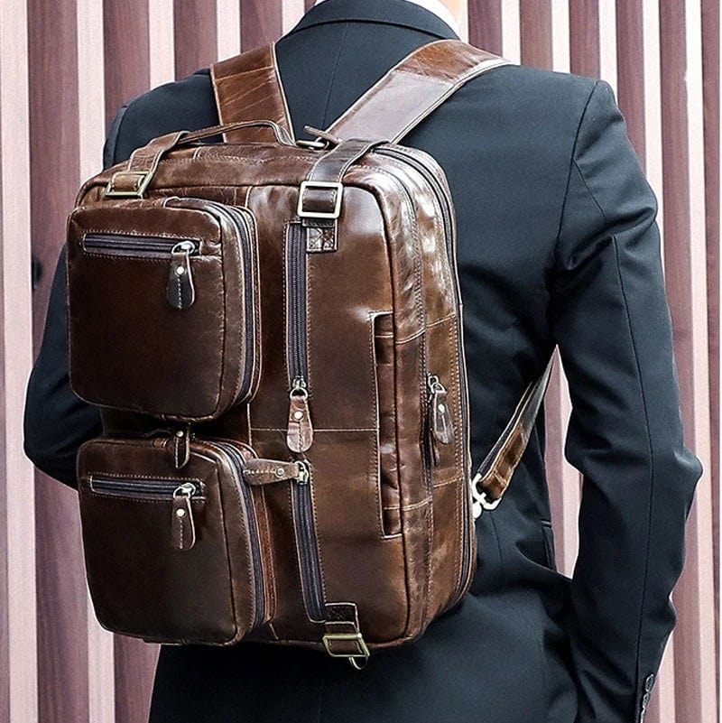 SPS - Multi-Function Leather Backpack