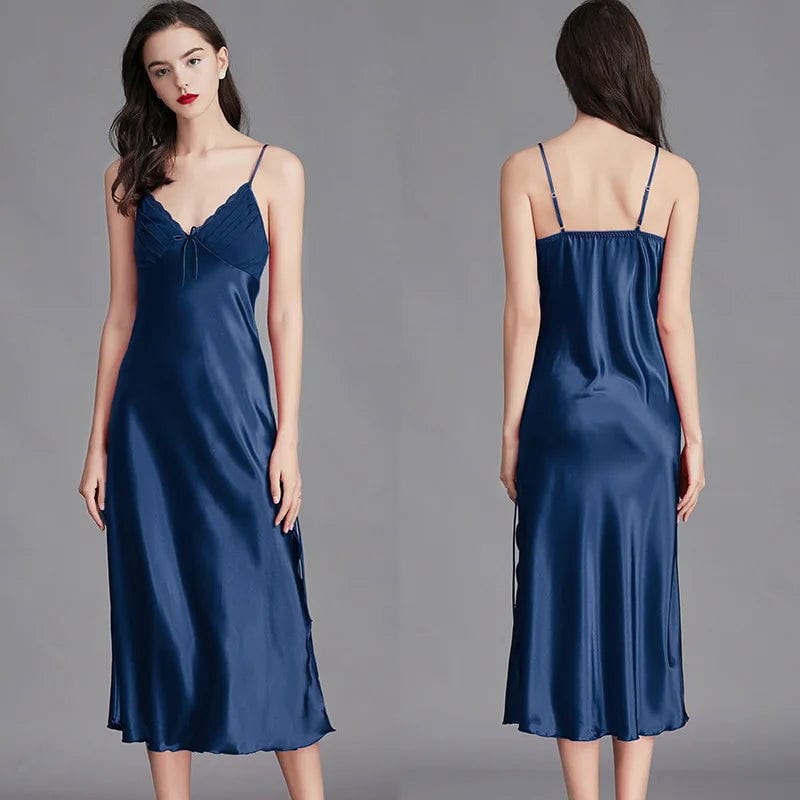 SPS - Nightgowns Sleeveless Silk Dress