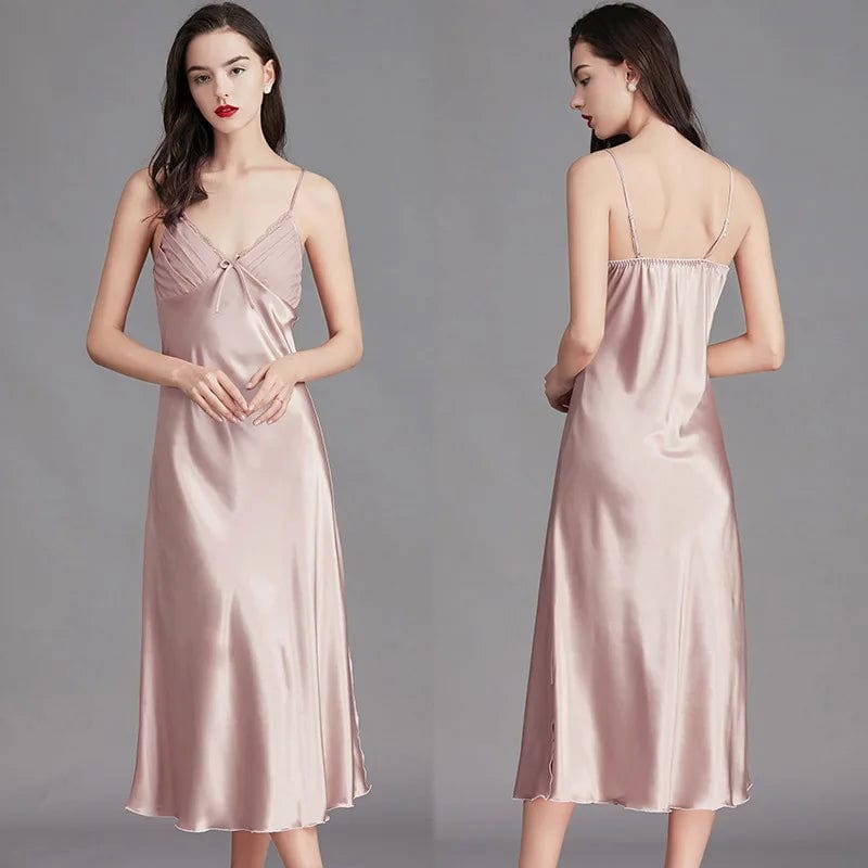 SPS - Nightgowns Sleeveless Silk Dress