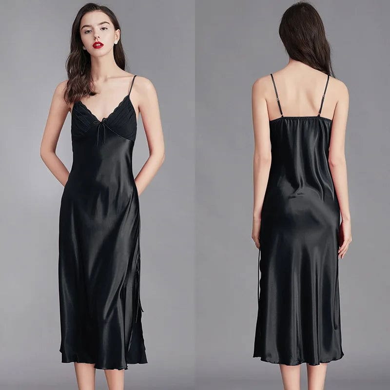 SPS - Nightgowns Sleeveless Silk Dress