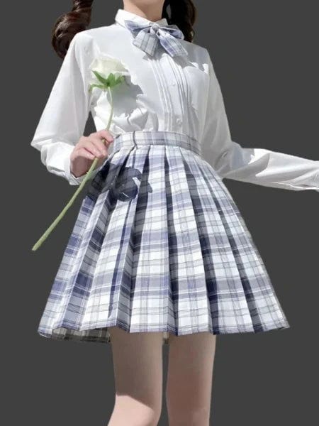 SPS - Plaid Pleated Mini Skirt