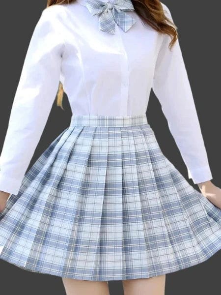 SPS - Plaid Pleated Mini Skirt