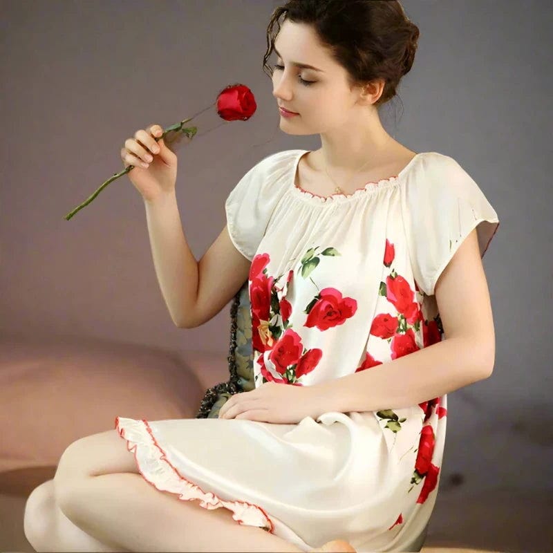 SPS - Pure Silk Floral Nightgown