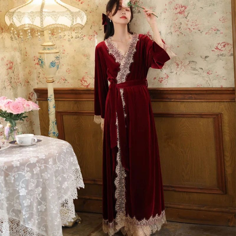 SPS - Velvet Night Dress 2 Piece Set