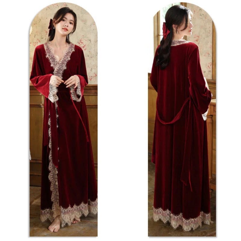 SPS - Velvet Night Dress 2 Piece Set