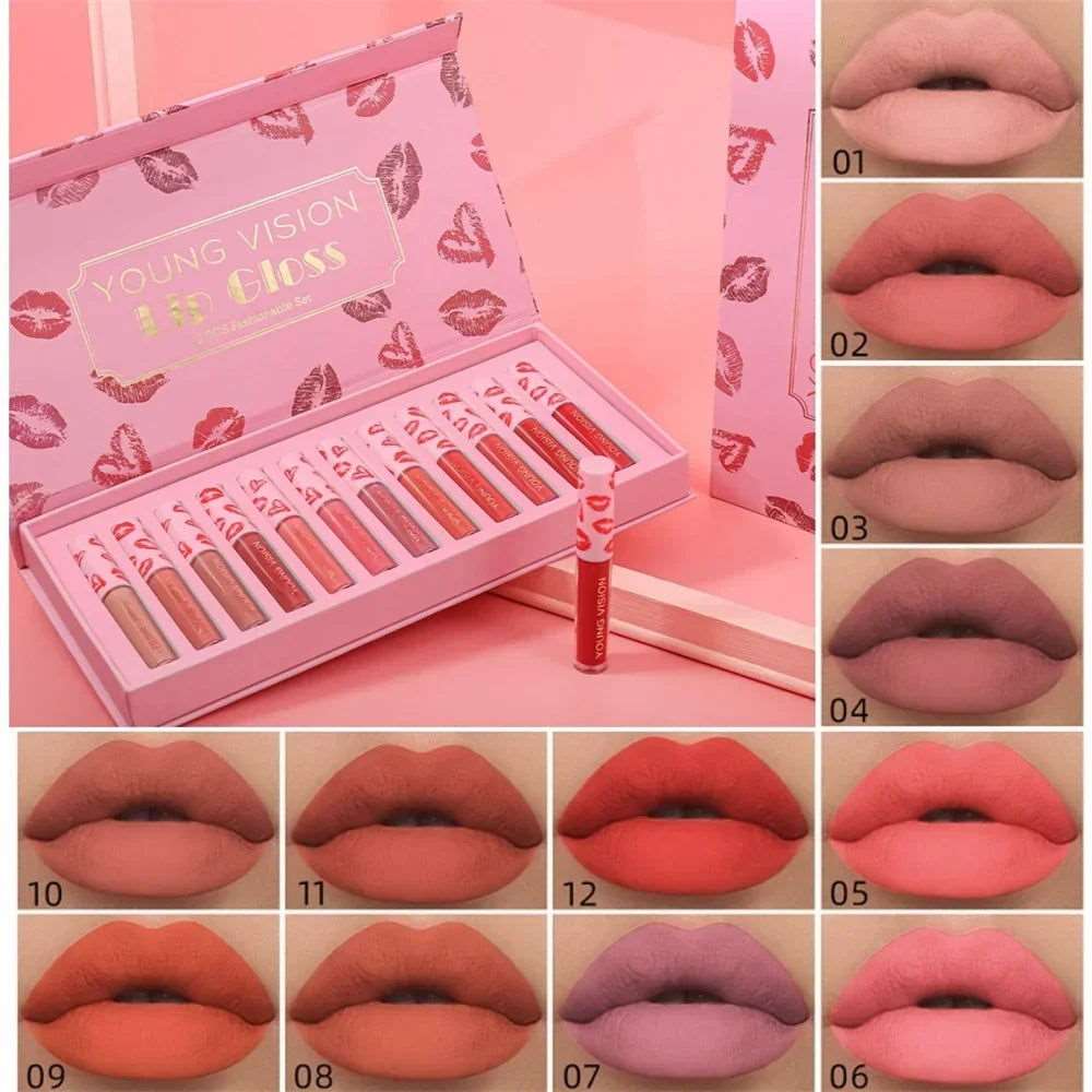 SPS - 12pcs Matte Liquid Lipstick