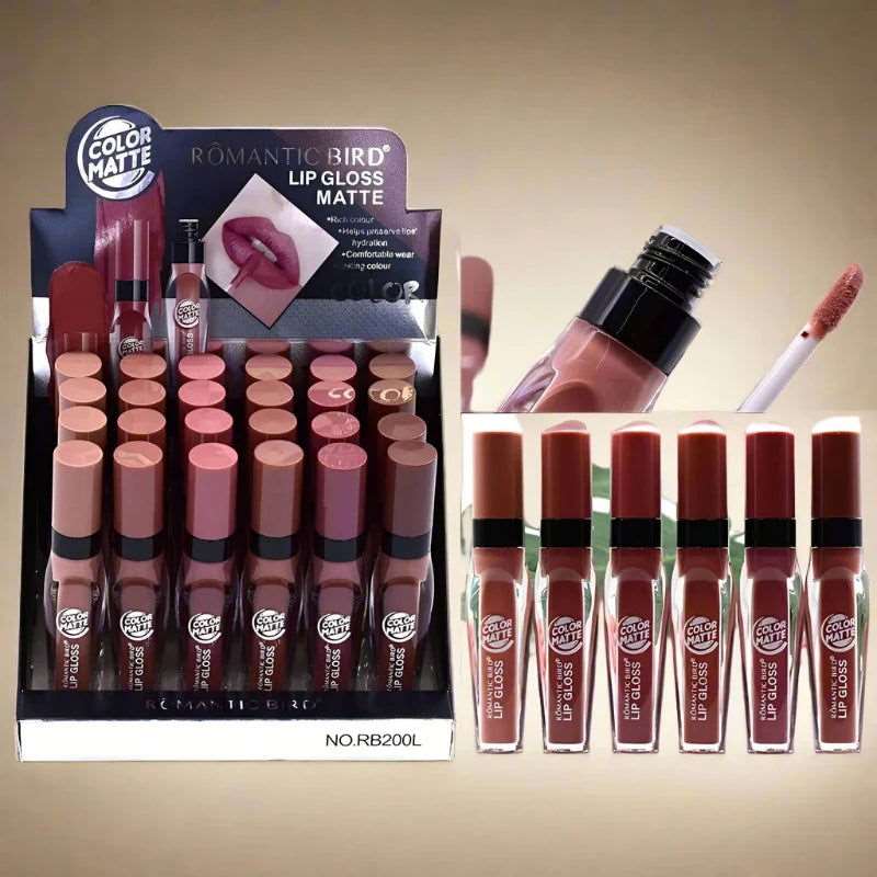 SPS - 24Pcs Nude Liquid Lipstick