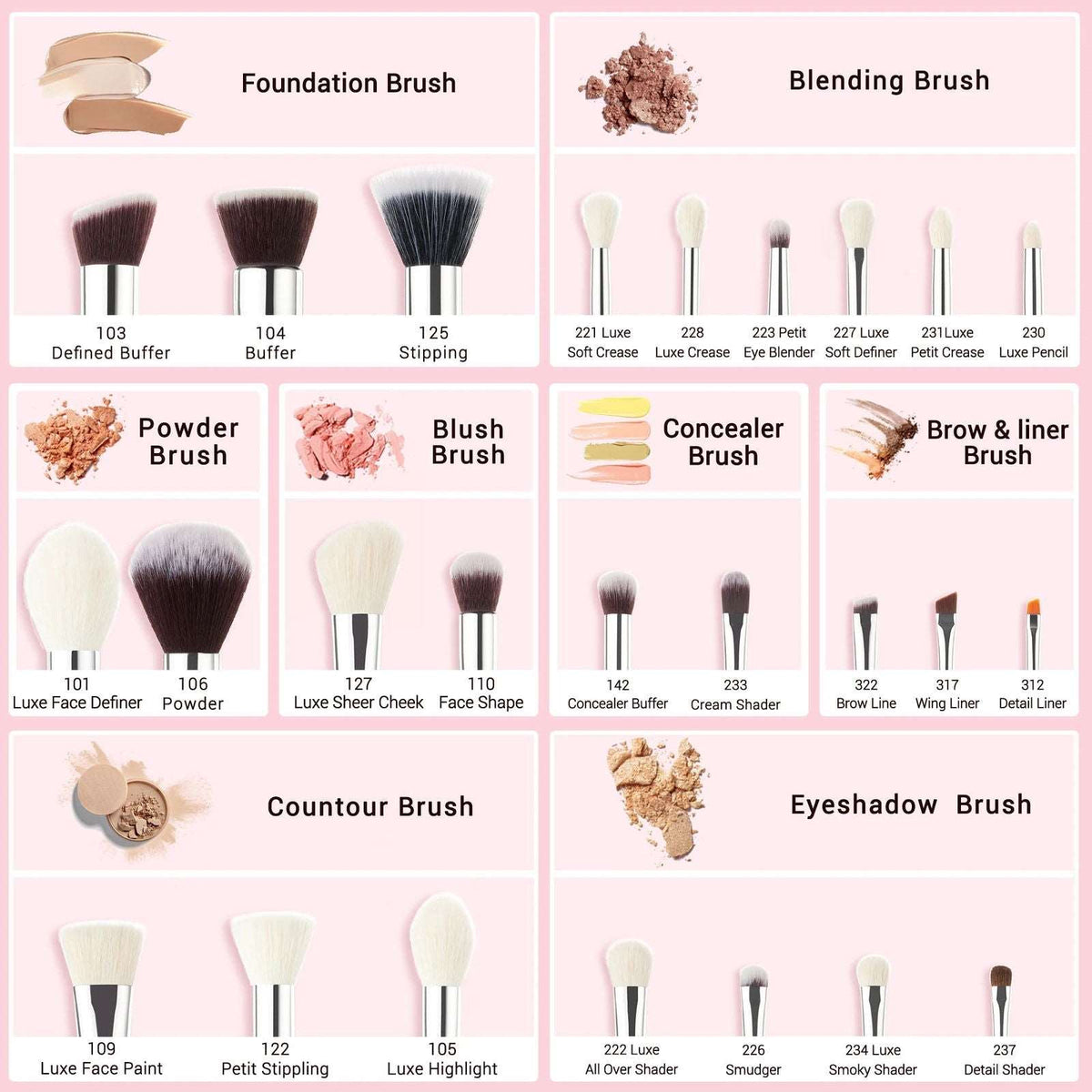 SPS - 25pcs Professional Makeup Brush