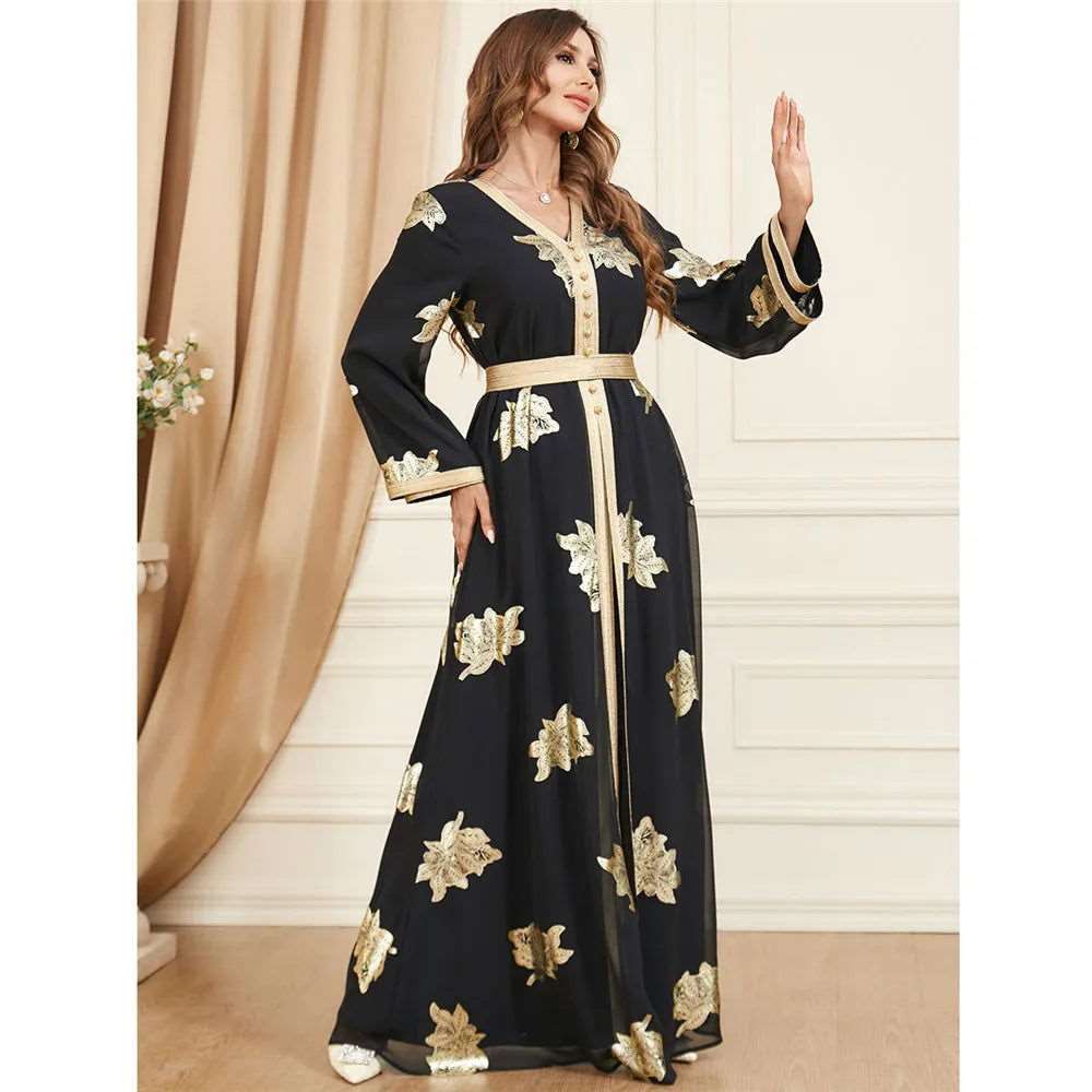 SPS - 2Piece Elegant Muslim Abaya