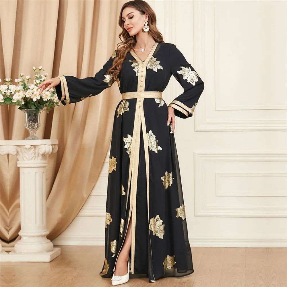 SPS - 2Piece Elegant Muslim Abaya