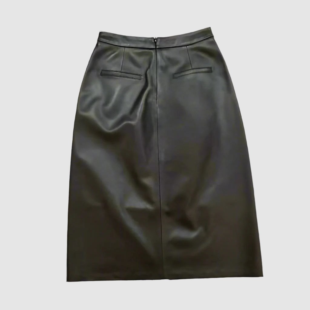 SPS - Chic Leather Slit Skirt