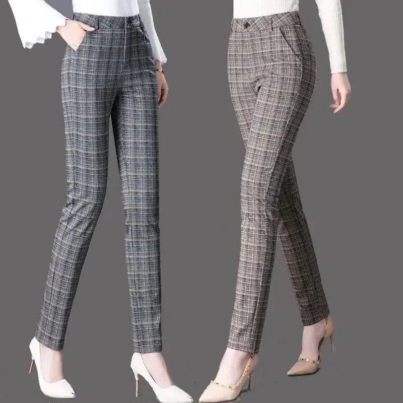 SPS - Plaid High-Waist Pencil Pants