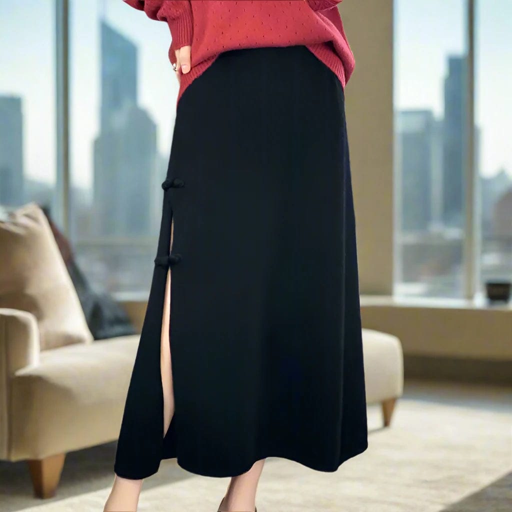 SPS - 100% Wool High-Waist Skirt