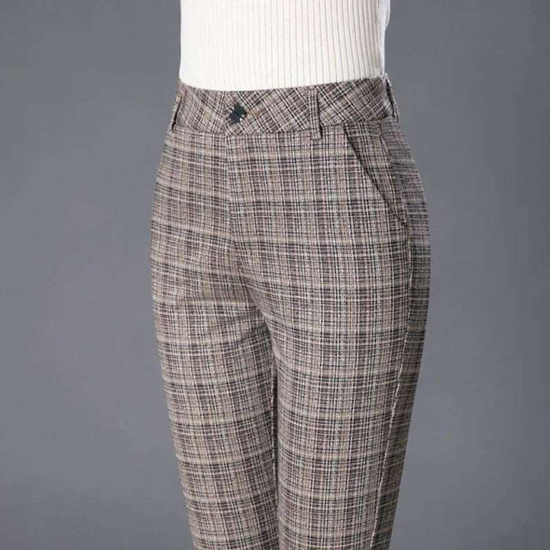 SPS - Plaid High-Waist Pencil Pants