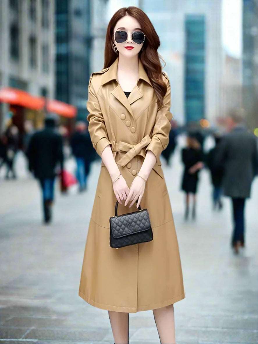 SPS - Genuine Leather Trench Coat