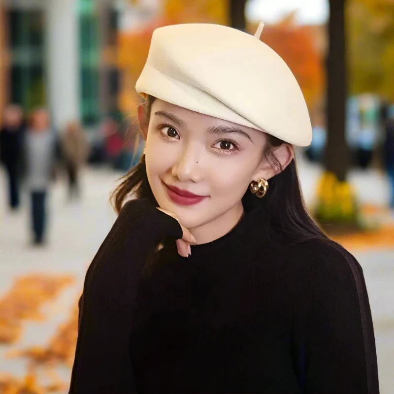 SPS - Hepburn Style Wool Beret Hat