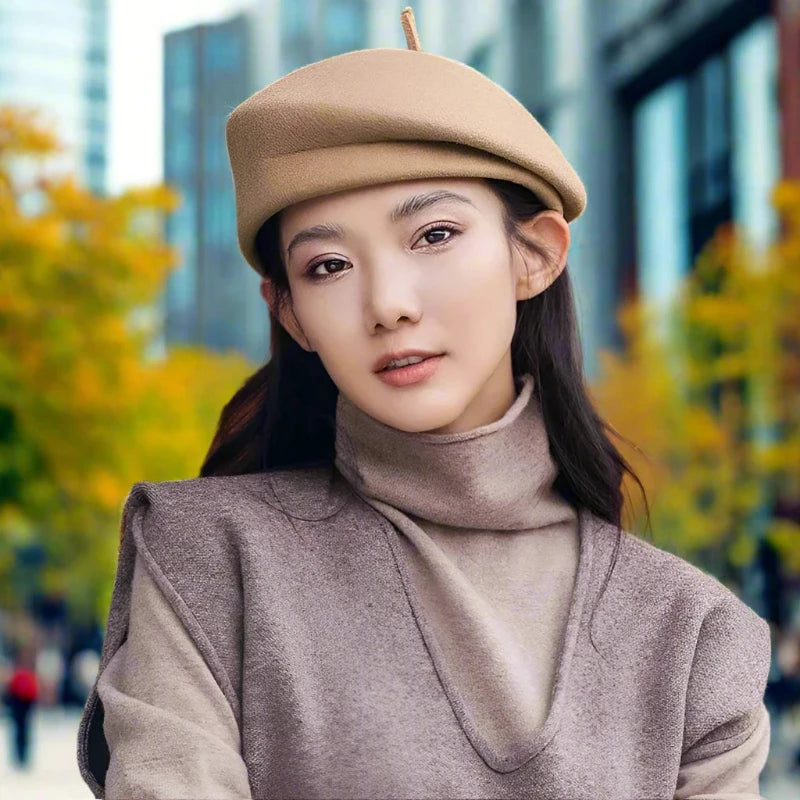 SPS - Hepburn Style Wool Beret Hat