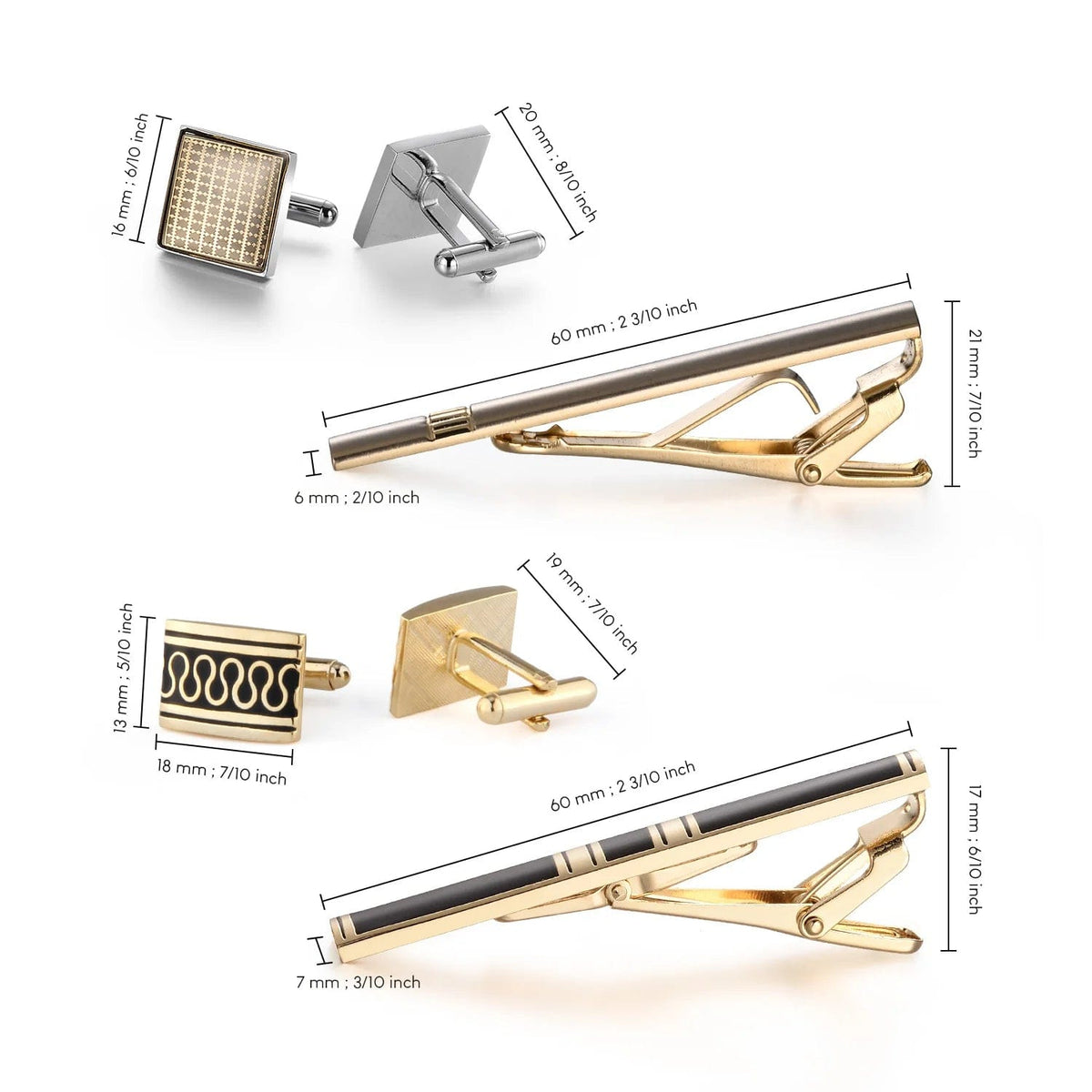 SPS - Tie Clips & Cufflinks Gift Set