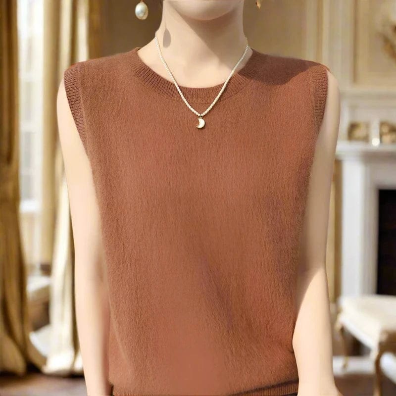 SPS - Round Neck Cashmere Sleeveless Pullover