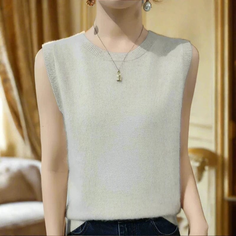 SPS - Round Neck Cashmere Sleeveless Pullover