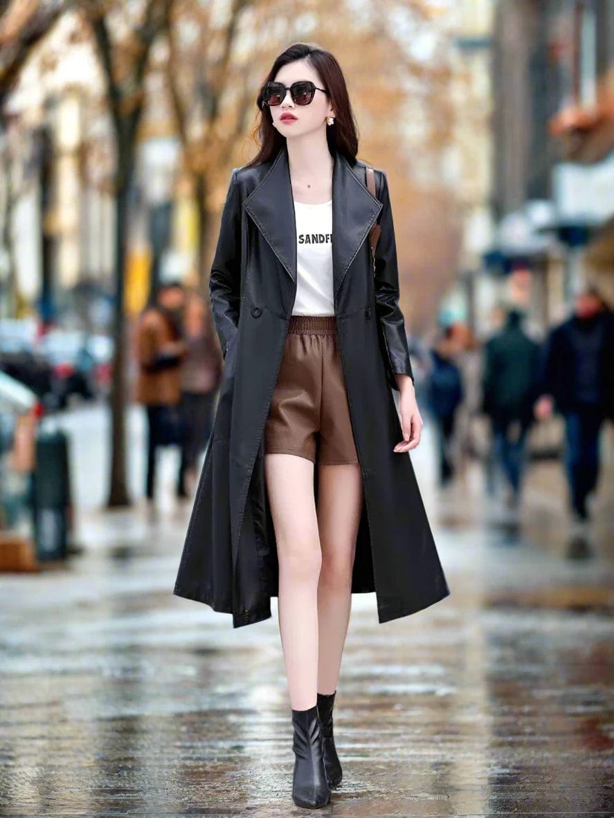 SPS - Leather Trench Coats Plus Big Sizes