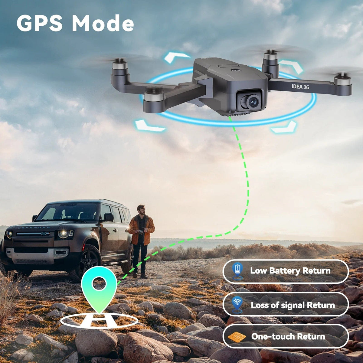 SPS - IDEA36 GPS RC Drone with 4K Camera